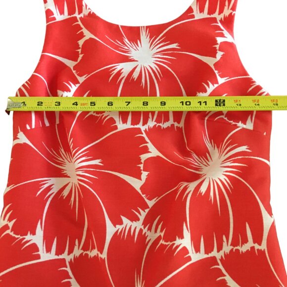 NEW Trina Turk Dress Pompoms Floral Coral Red White Lined Women’s 2 Pleasant NWT - Picture 9 of 16
